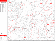 Sandy Springs Digital Map Red Line Style
